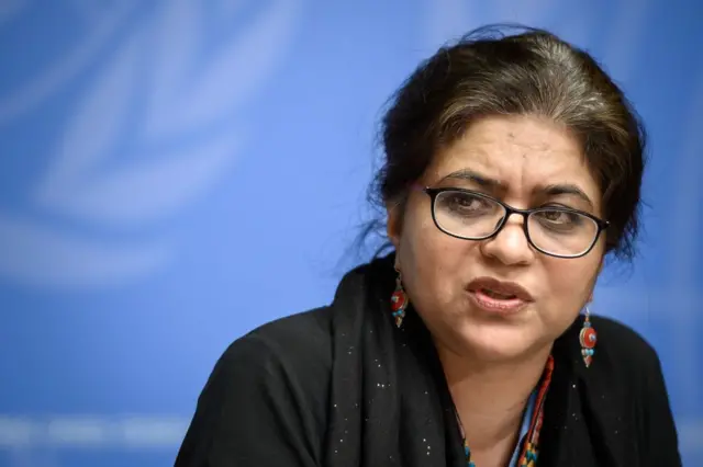 سارا حسین، حقوقدان بنگلادشی و کمیسر سازمان ملل و مسئول کمیته حقیقت‌یاب درباره اعتراضات ایران