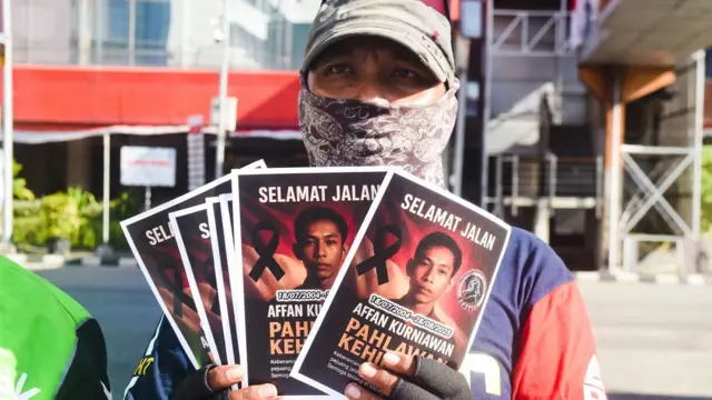 Aksi unjuk rasa ojol.