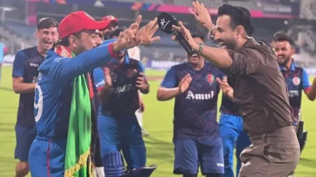 అప్ఘన్ క్రికెటర్ల సంబరం 