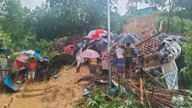 পাহাড় ধসের ঘটনাস্থল