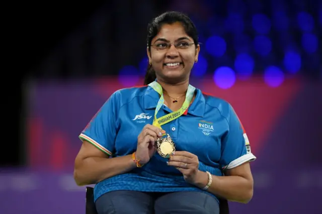 ભાવિના પટેલે બર્મિંઘમ કૉમનવેલ્થ ગેમ્સમાં પૅરા ટેબલ ટૅનિસ ટુર્નામેન્ટમાં ગોલ્ડ મેડલ જીત્યો હતો 