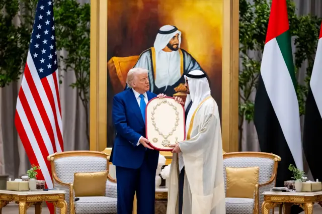الرئيس الأمريكي دونالد ترامب يزور أبو ظبي، الإمارات العربية المتحدة - 15مايو / أيار 2025. 
