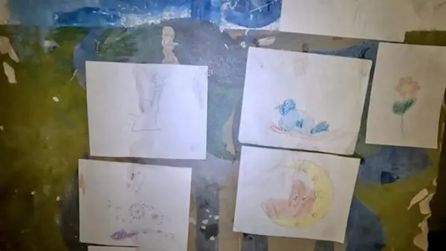 Michoro ya rangi ya Anna inaweka kuta za chumba cha chini