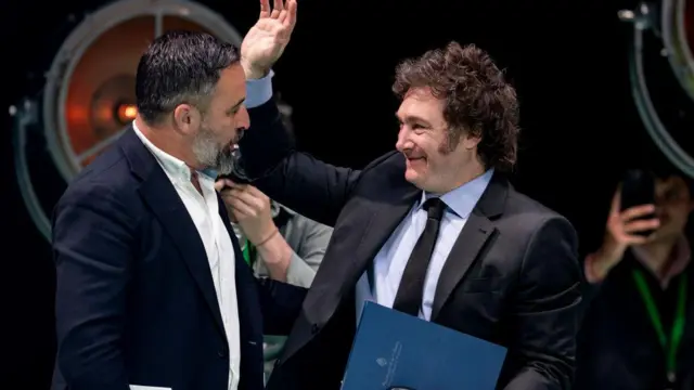 Javier Milei y Santiago Abascal.