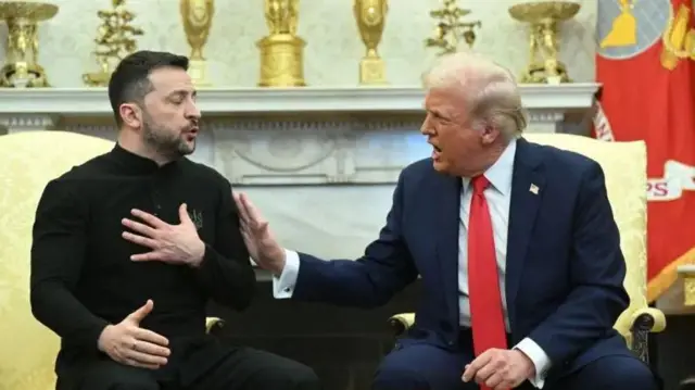 Zelensky e Trump na Casa Branca