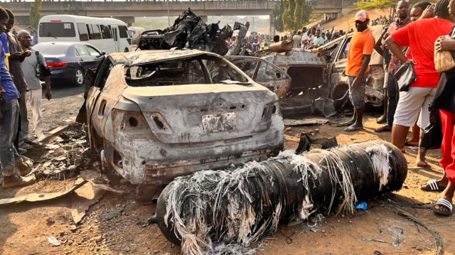 One of di unexploded CNG cylinders