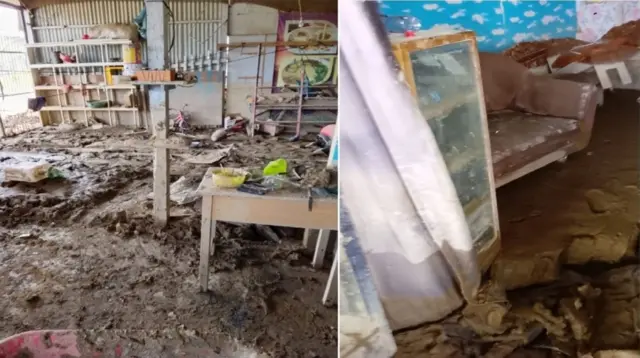 Kondisi rumah Zaman Huri saat dihantam banjir November tahun lalu.