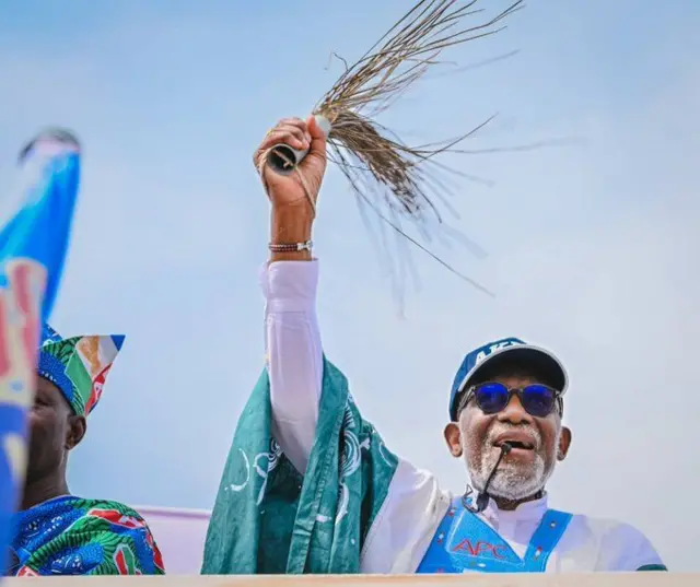 Gomina Akeredolu lasiko ipolongo ibo fun saa keji loye gẹgẹ bi gomina ipinlẹ Ondo.