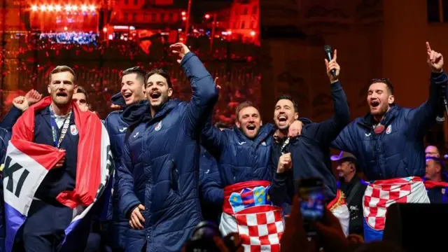 Rukometaši Hrvatske u Zagrebu