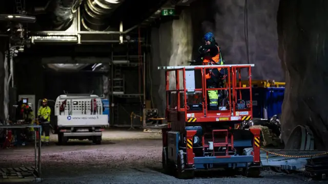 Terowongan penyimpanan limbah bahan bakar nuklir di Onkalo, Finlandia