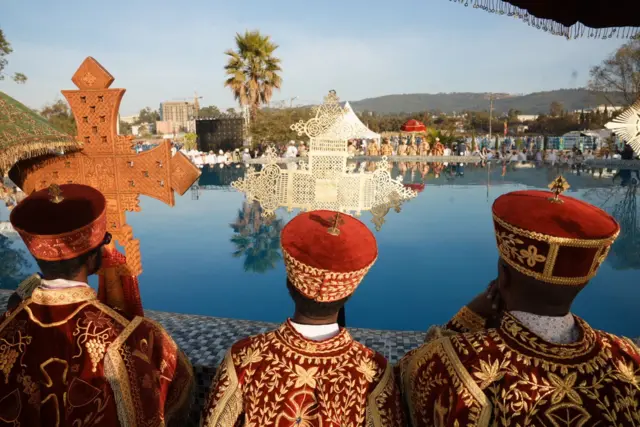 በአዲስ አበባ ከተማ በአበበ ቢቂላ ስቴዲየም አካባቢ የነበረው የፀበል መረጨት ሥነ ሥርዓት 