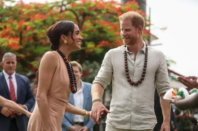 Yarima Harry da Meghan a birnin Abuja ranar 10 ga watan Mayu, 2024