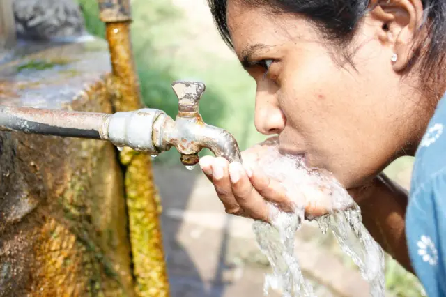 drinking tap water 