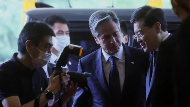 एंटोनी ब्लिंकन पहुंचे चीन