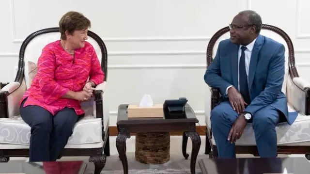 Kristalina Georgieva i Kigali yakiriwe na Minisitiri w'imari Dr Uzziel Ndagijimana