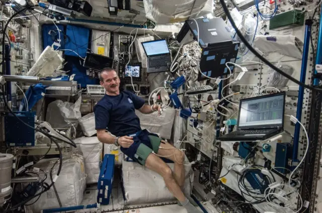 Kanadalı astronot Chris Hadfield 2012-13 yıllarında ISS'nin komutanıydı