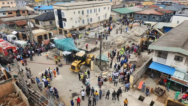 Àwòrán láti ilé alájà mẹ́ta tó dàwó ní Eko