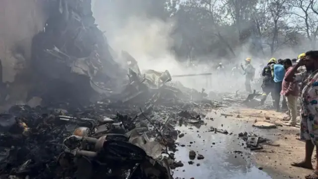 Місце аварії літака