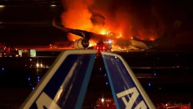 ਜਪਾਨ ਦੇ ਜਹਾਜ਼ ਵਿੱਚ ਅੱਗ