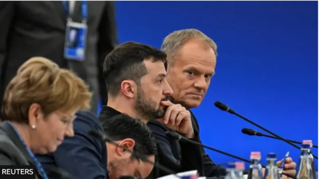 Zelenski və Donald Tusk 