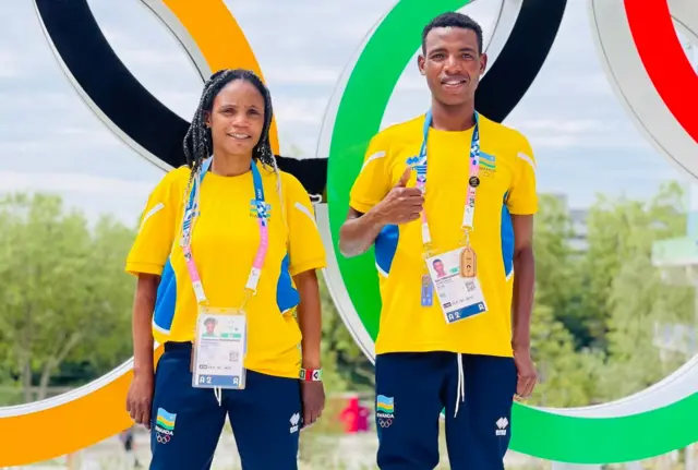 Uyu munsi Mukandanga Clementine wiruka 42km na Manizabayo Eric usiganwa ku igare nibo baba batwaye ibendera ry'u Rwanda mu birori by'i Paris