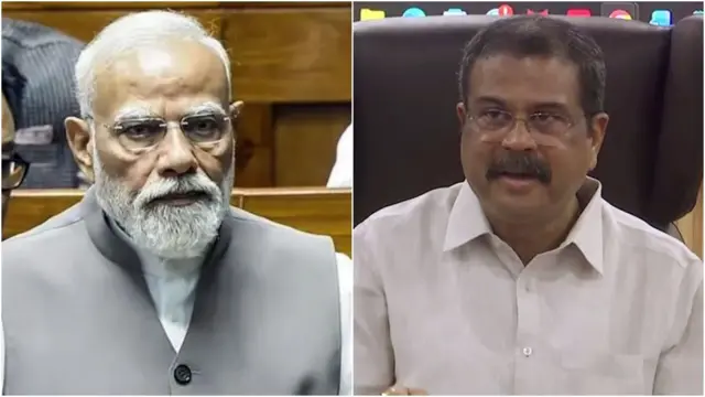 पंतप्रधान नरेंद्र मोदी आणि शिक्षणमंत्री धर्मेंद्र प्रधान