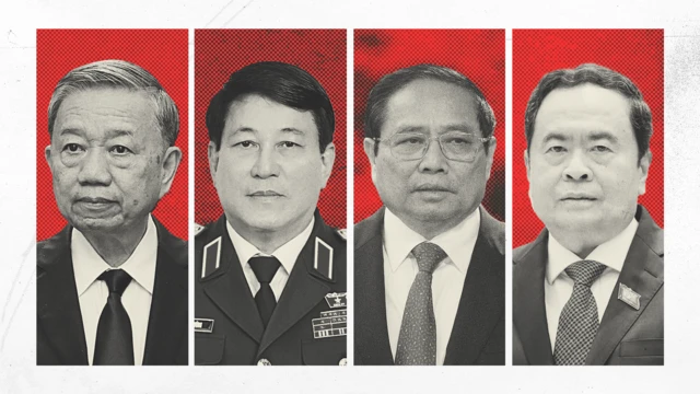 Tứ Trụ hiện tại, từ trái qua: Tổng Bí thư Tô Lâm, Chủ tịch nuóc Lương Cường, Thủ tướng Chính phủ Phạm Minh Chính, Chủ tịch Quốc hội Trần Thanh Mẫn