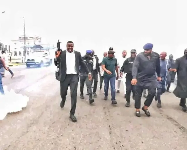 Fubara and security personnel