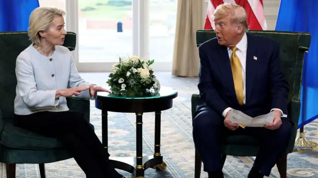 Ursula von der Leyen e Donald Trump