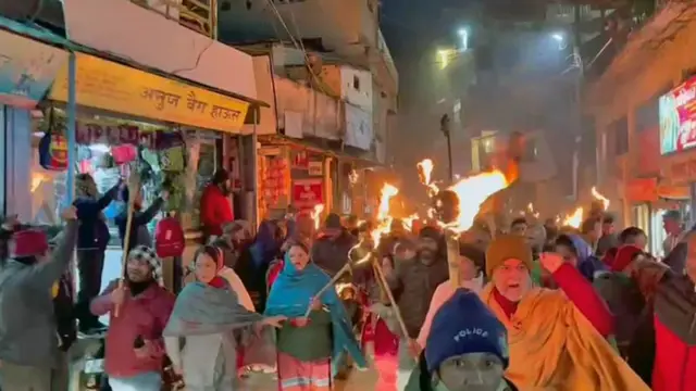 જોશીમઠમાં પ્રદર્શન