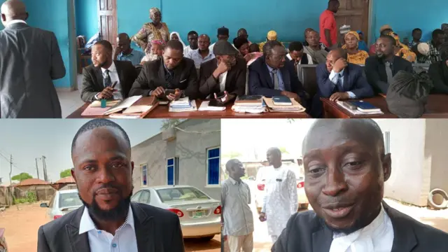 Apapọ aworan awọn agbẹjọro Saidi Shittu ati olupẹjọ