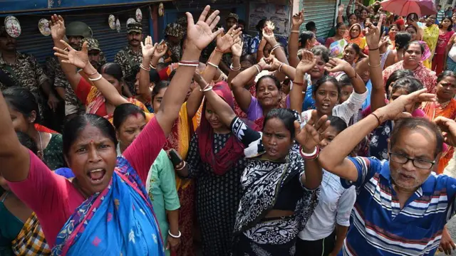 फाल्टा क्षेत्र में दो मई को विरोध प्रदर्शन भी हुआ था