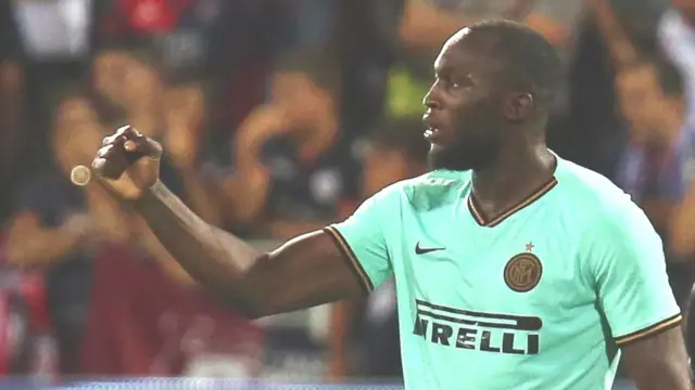 Inter Milan's Romelu Lukaku at Cagliari