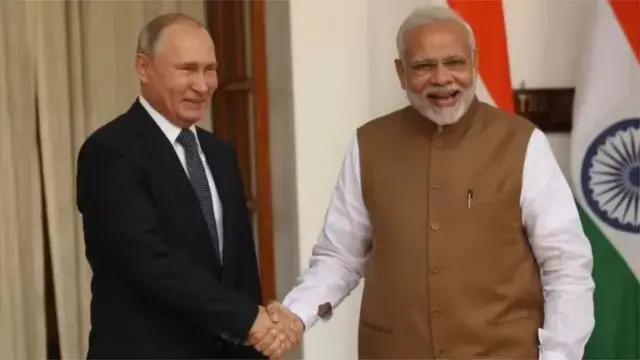 વ્લાદિમીર પુતિન અને નરેન્દ્ર મોદી