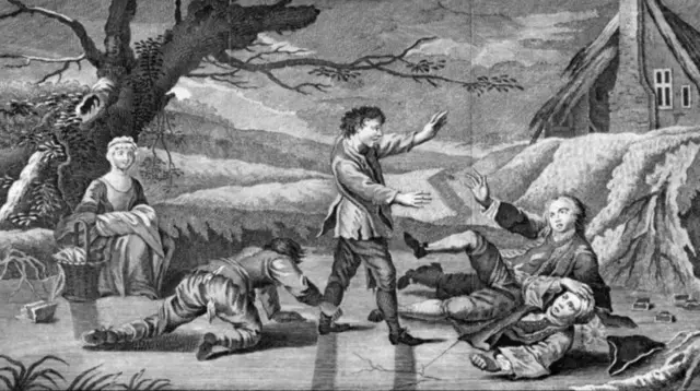 ملاحوں نے پیسے کمانے کے لیے نے چھوٹی کشتیوں کے نیچے سکیٹس لگا کر اس پر لوگوں کو منجمد دریا پر سواری کروانی شروع کردی تھی