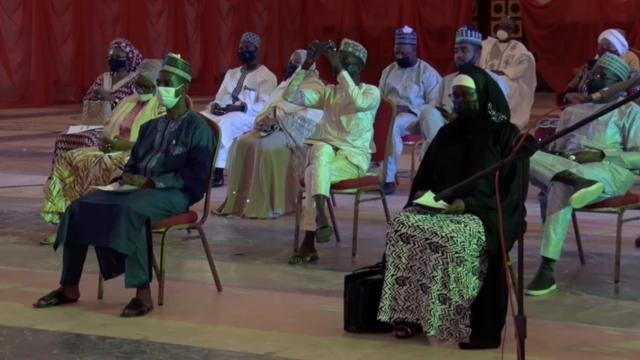 Wadanda suka halarci tattaunawa da gwamnan Kano Abdullahi Umar Ganduje