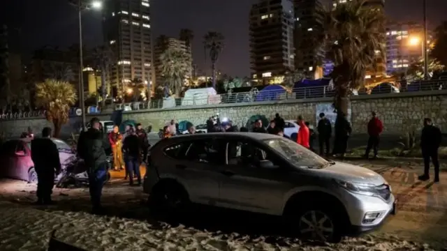 Байрут денгиз соҳилидаги ҳужумлар оқибатлари, бугун эрталаб олинган тасвир