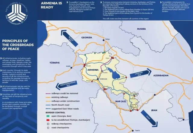 Nikol Paşinyanın təqdim etdiyi xəritə