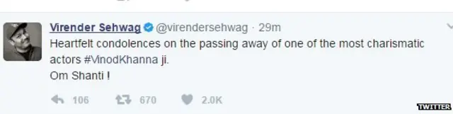 विनोद खन्ना, बॉलिवुड