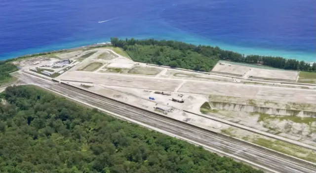 帛琉安加尔岛塔克莫接收器站点的施工场地