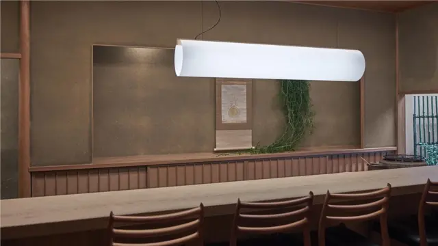 The Enso lamp by Danish designer Lars Vegen is a tubular pendant, inspired by Japanese craftsmanship (Credit: Dejan Alankhan)