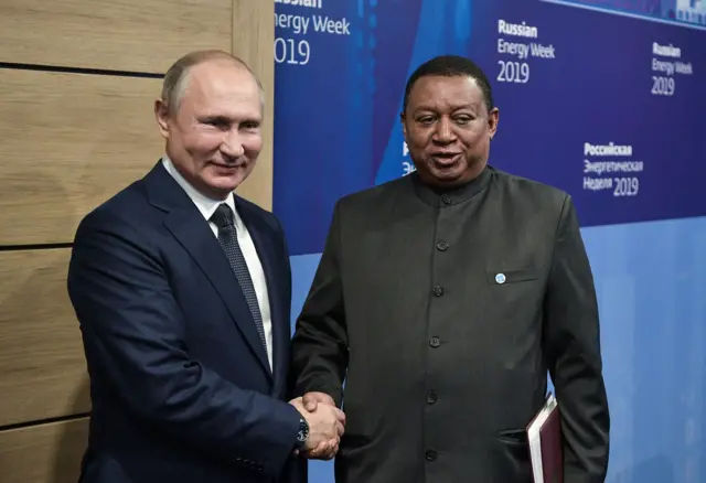 Putin e Mohammad Barkindo