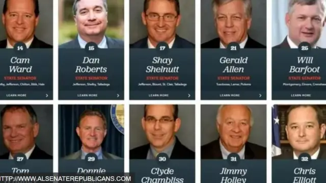 अॅलाबामाच्या सिनेटमध्ये गर्भपातावर बंदी घालण्याचा कायदा मंजूर करणारे पुरुष सिनेटर