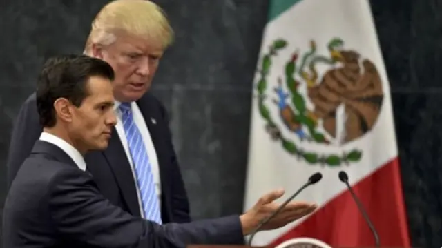 Donald Trump tare da shugaban Mexico, Enrique Pena Nieto