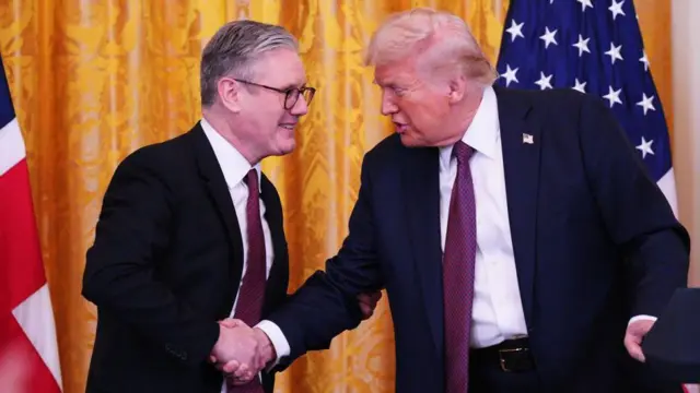 Keir Starmer y Donald Trump