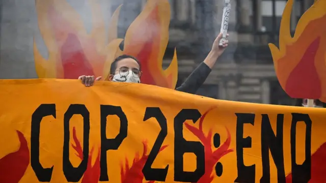 Manifestantes en Glasgow