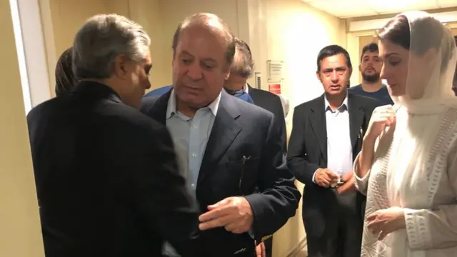 نواز شریف کی وطن واپسی تصاویر میں