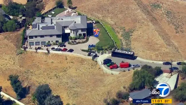 Imagen aérea de la vivienda de Chris Brown