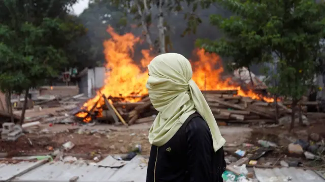 Un simpatizante de Nasralla, durante una de las protestas acaecidas en Tegucigalpa.