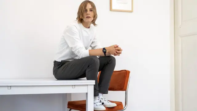 Dutch writer and poet Marieke Lucas Rijneveld poses during a photo session in Utrecht on July 22, 2020